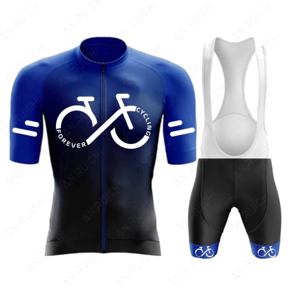 Set 2023 Sommar Ropa Ciclismo Cykelkläder för herr Cykelkläder Gradient Färg Mountainbiketröja Sportkläder A18 4XL