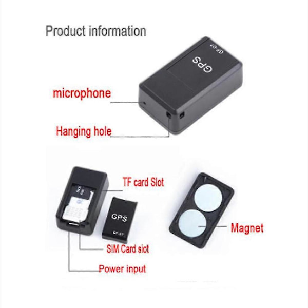 Magnetisk Bilspårare Portabel Realtidsspårningsenhet för Elektronikbilar