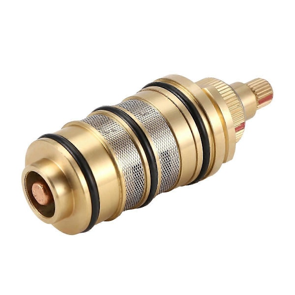 Brass Udskiftningstermostat, Brusermixerventil Stang Reparationskit Badeværelse Vandtemperaturregulering