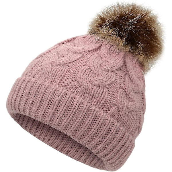 Ubiuo Baby Mössor Flicka Spädbarn Bebismössa Vintermössa Pom Pom Varm Småbarn Pojkar Mössor Barnmössa
