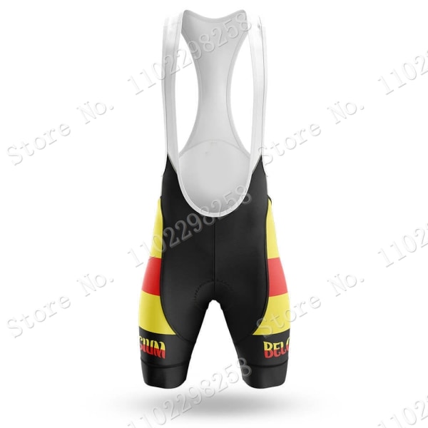 Team Belgium 2023 sykkeltrøyesett Nasjonalt flagg Sykling Belgiske klær landeveissykkelskjorter Dress Sykkelsmekke Shorts MTB Maillot 11 5XL