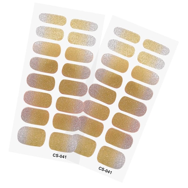 2 st Nagelstickers Nageltillbehör Press on Naglar, Gradientfärger, Hela Omslag 8 Blandade Storlekar Nageldekaler Nagelkonstdekoration för Hem DIY Nagelkonst