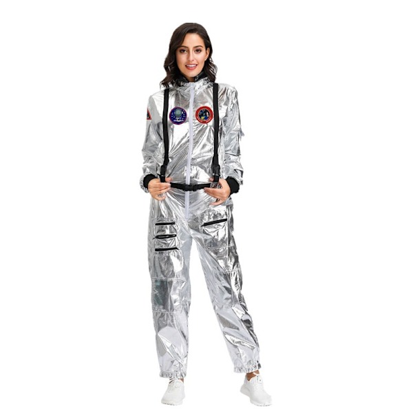 Halloween-asu vaeltava maanavaruuspuku ryhmäjuhliin Cosplay-univormu mies woman 1 XL