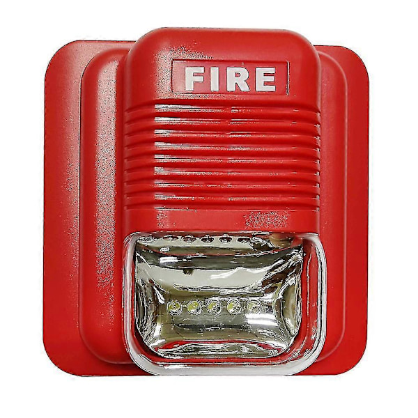 Brannalarm Varsel Strobelys Sirene Horn Lyd & Strobe Varsel Sikkerhetssystem For Hjem Kontor Hotell Restaurant