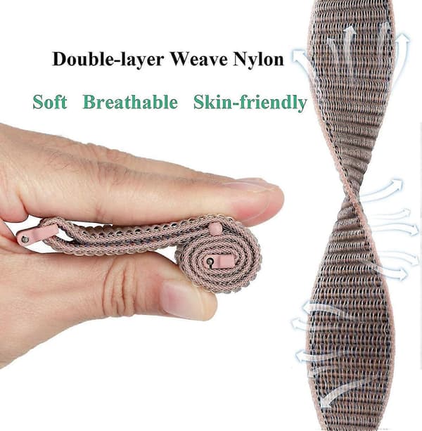 Sports Nylon Loop-bånd Kompatible med Smart Watch, bløde og åndbare