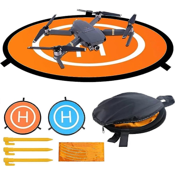 Hopfällbar drönarlandningsplatta - 75 cm vattentät helikopterplatta för drönare - Perfekt för Dji Mavic-serien
