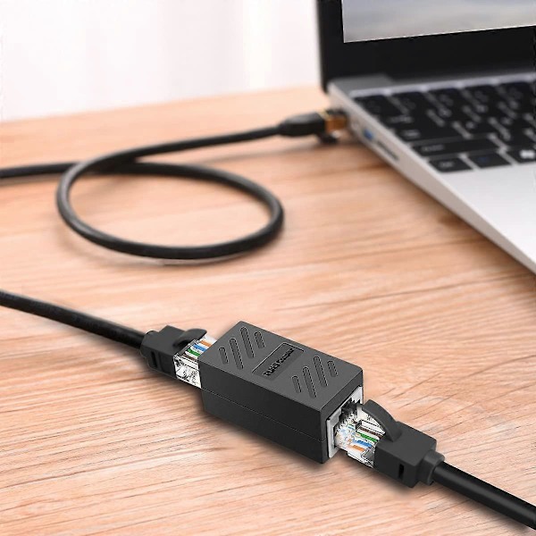 4-pakning Kobling Ethernet-kabel Kobling Nettverkskabel Forlenger Ethernet-kabel Kobling (Svart - 4-pakning)