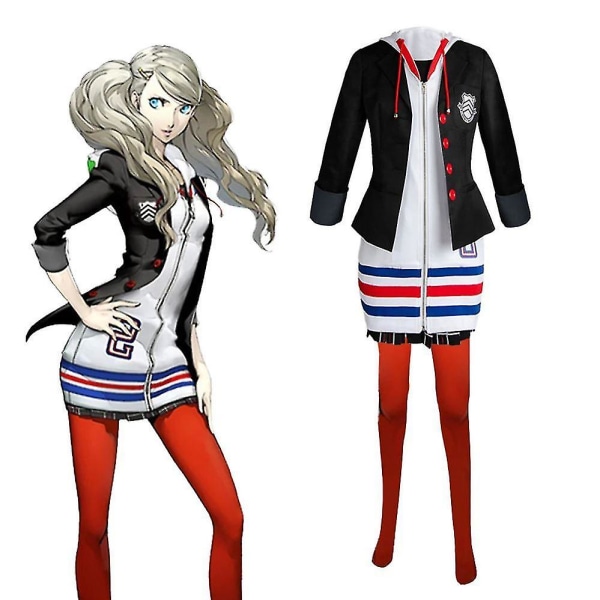 Persona Anne Takamaki Panther Cosplay Kostymer Halloween Julfest Uniform Set Female XS