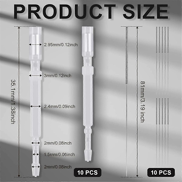 10 stk. BL Touch Probe Pin Erstatning, Smarte Automatiske Sensorprobe-tupper for Sengnivellering, 3D-skriverdyse