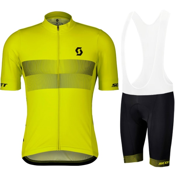 Scott Sykkeluniform for menn Mann Sommertrøyebukser Sportsklær Komplette klær Herresett Jakke Mtb Gel Bluse Shorts Auburn Asian size - XXL