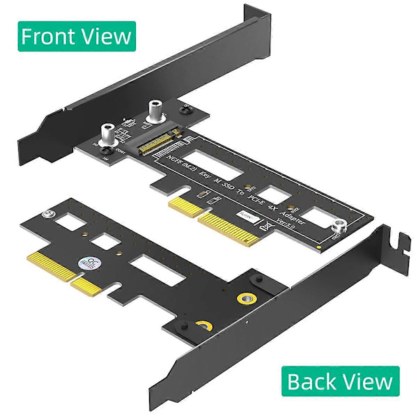 M.2 NGFF PCIe SSD til PCI Express 3.0 X4 Værtsadapterkort Sort