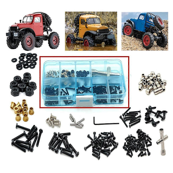 RC-auton päivitys Koko auton päivitys ja muokkausruuvi työkalulaatikko FMS 1/24 FCX24 K5 RC-autolle Upg