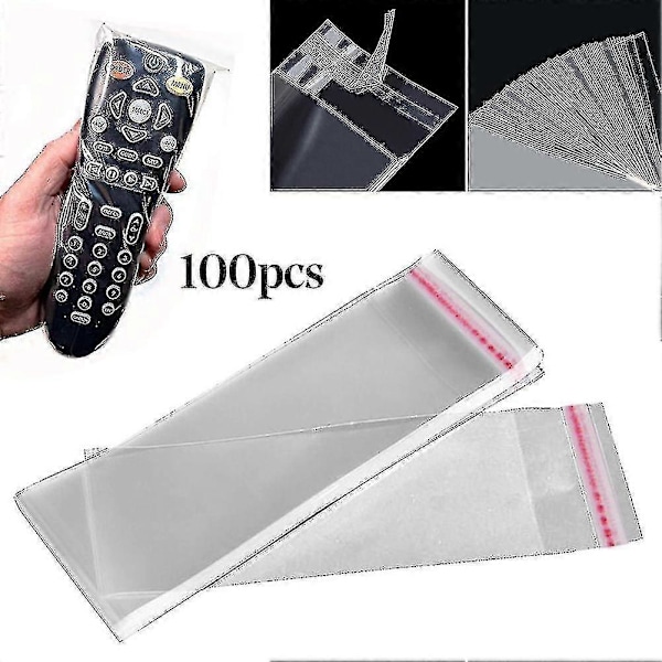 100 stk. Beskyttelsespose til fjernbetjening til TV og aircondition på hotel og i hjemmet mod bakterier