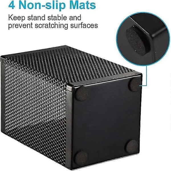 Nya Modeller Mesh Pennhållare Metall Pennhållare För Skrivbord, Svart Pennkopp Fyrkantig Pennkopp, svart, 1-pack