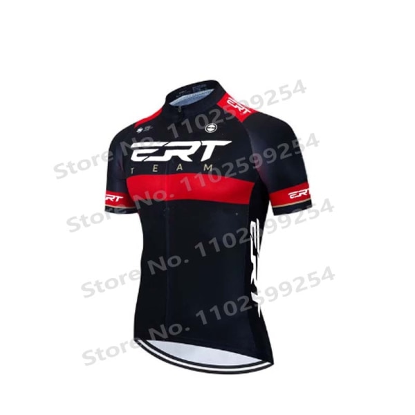 Nyt Cykelsæt 2023 ERT Man Sommer Cykeltrøje Kortærmet MTB Cykel Cykeltøj Cykel Sportstøj Maillot Ciclismo Jersey XS