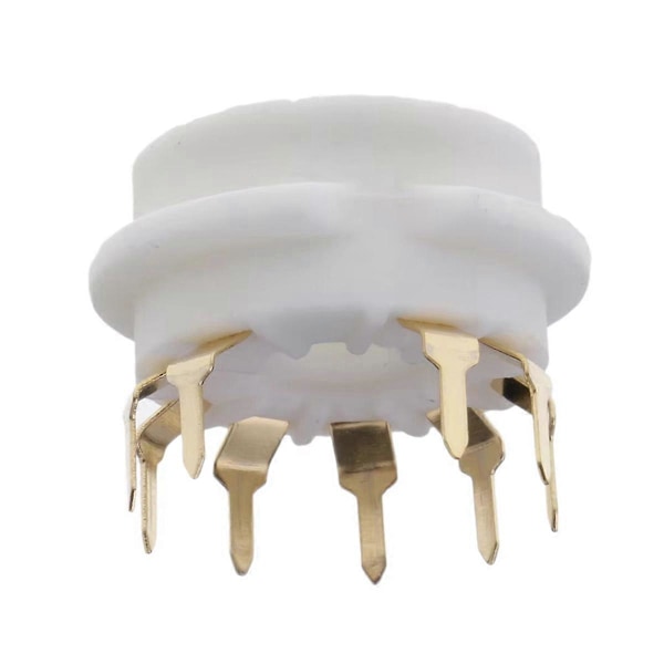 4 st Keramiska 9-pin Guld PCB Vakuumrörsockel för 12AX7, 12AT7, 12AU7, ECC83, ECC82, E88CC, 6922, 6p1