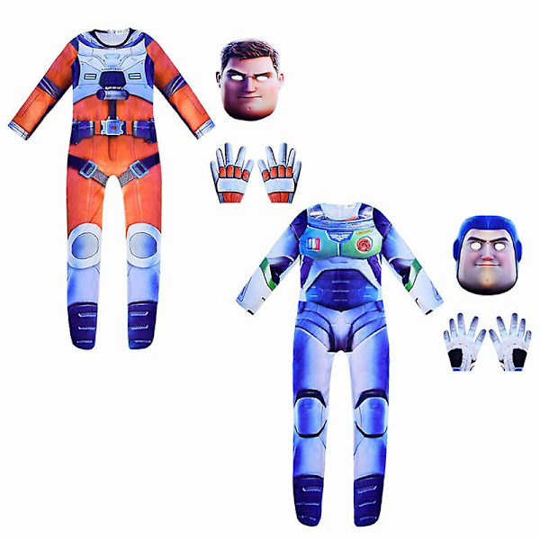 2023 Het Buzz Lightyear Halloween Cosplay Kostym Anime Pojkar Jumpsuit Karneval Party Cos Kläder Buzz Lightyear Kostym 5-13 år 198 130 (7-8Y)