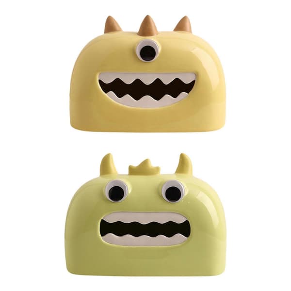 Tørkepapirbeholder, Ansiktsservietteske, Søt Keramisk Tørkepapirboks, Rektangulær Tørkepapirdispenser for Vaskerom Bil Kaffebord