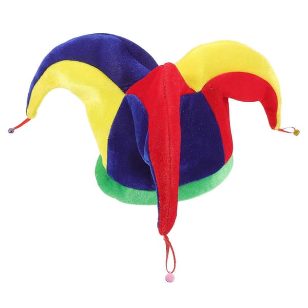 Flerfarget klovnehatt for kostymefest 1 stk stoffhatt