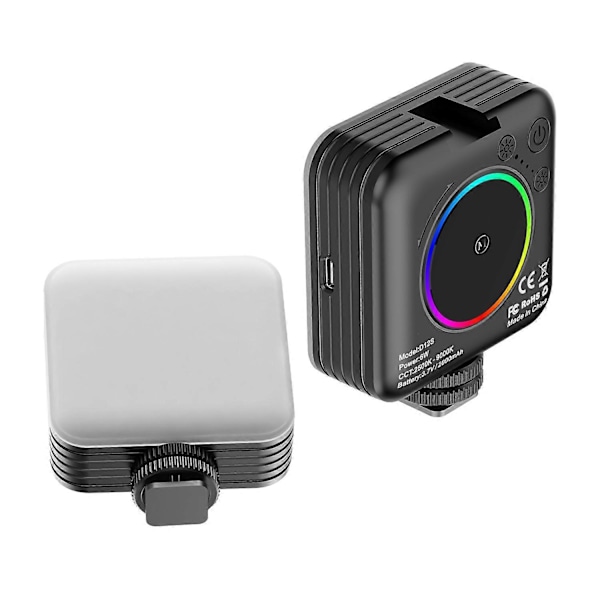 Mini RGB Täyttövalo LED Videovalo 2500K-9000K Himmennettävä 8 Kohtauksen Valotehostetta Videoneuvotteluun L