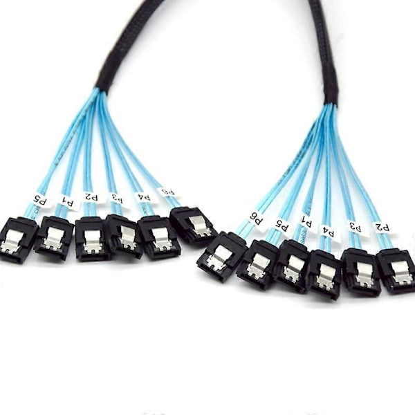 Sata 3.0 Datakabel Hårddisk SSD Sata Kabel SAS Tråd 6Gbps 4 till 4/6 till 6