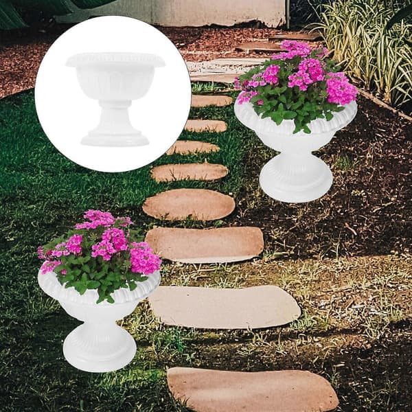 Bryllupsblomstbeholder Hvit Plastpotte for oppbevaring 4 stk
