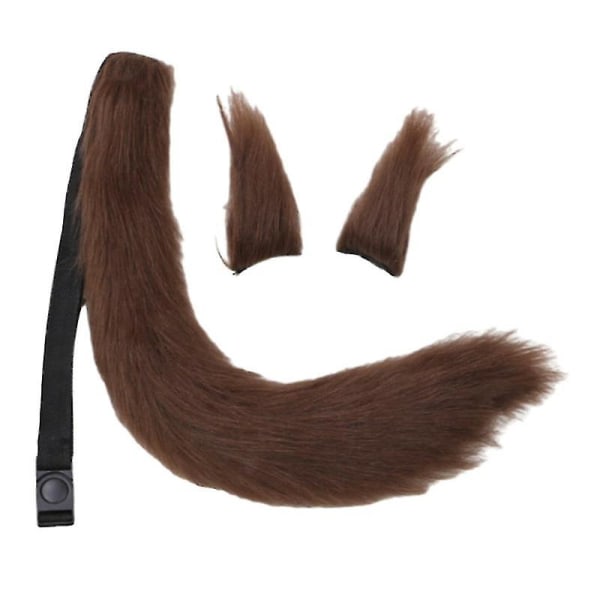 Wolf Fox Tail Clip Set Halloween Fancy Fancy Party Puku Lelut Lahja naisille color 5