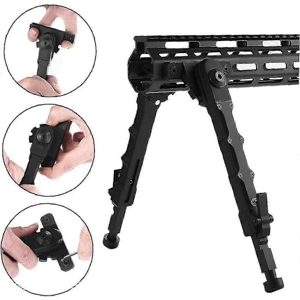Utendørs Bipod Kamera Justerbar Bipod Aluminium Legering Hurtigutløser Stabil V9 Bipod For Utendørs Svart Utstyr