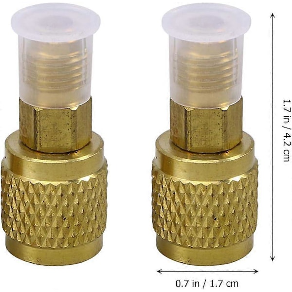 2 luftkonditioneringsadaptrar snabbkoppling luftkonditioneringssystem konverteringsadapter (guld)