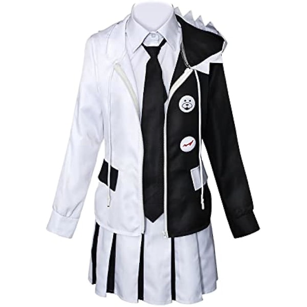 Anime Black White Bear Cosplay Kostume Monokuma Halloween Carnival Party Cosplay Uniform Outfit Til Kvinder XXL