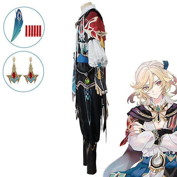 Spill Genshin Impact Alhaitham Cosplay Venti Cosplay kostyme antrekk Anime Cosplay Halloween kostymer Dame Venti Costume Full Sett Uniform Costume One size