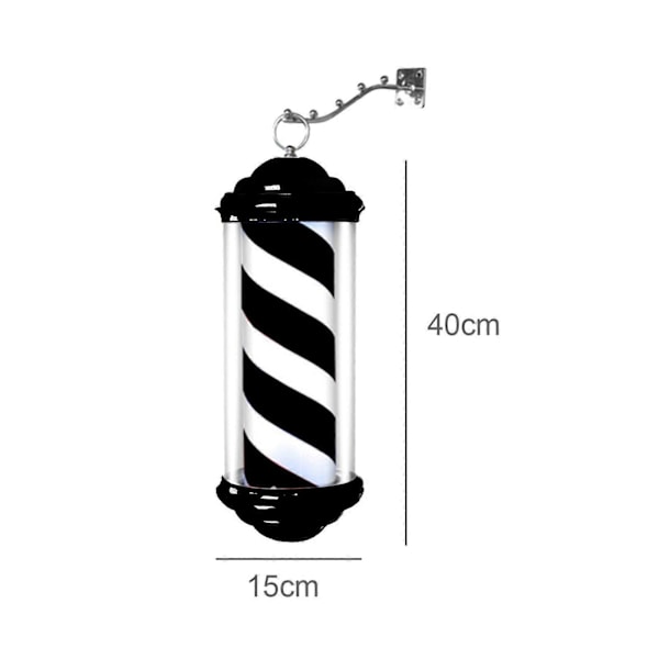 Frisörstolpe Lampa Frisör Roterande LED Skylt Barberarsalong Ljusarmatur Hårsalong Öppen Skylt Klassisk för Salong Frisör