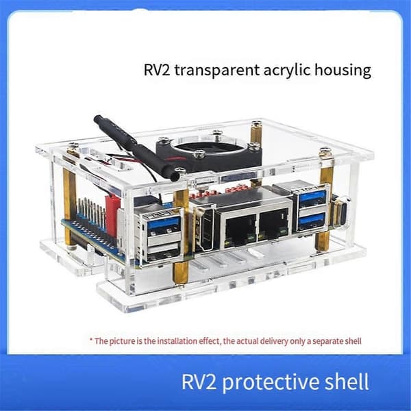 Til Orange Pi Rv2 Udviklingskort Akryl Skal Køling A