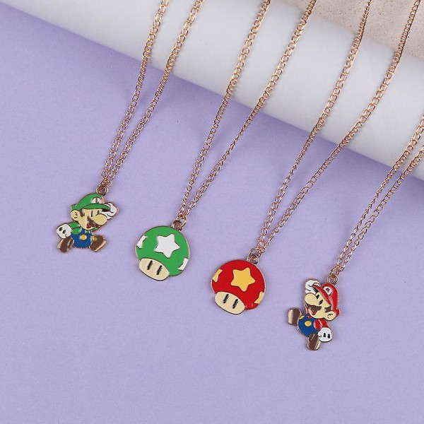 Super Mario Bros Halskjede Kawaii Anime Choker Halskjede Mote Smykker Tilbehør Barn Bursdagsgaver 1