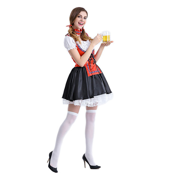 Baijerin Oktoberfest-oluttytön perinteinen puku Halloween-olutpukuun style 3