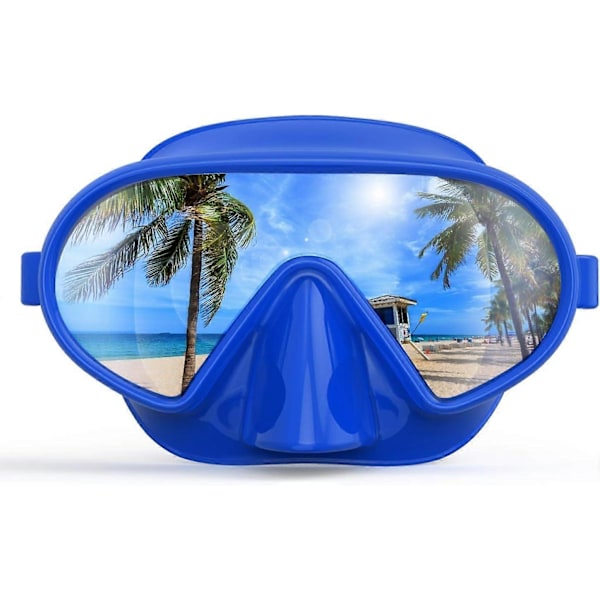 Simglasögon Barn Vuxna Simglasögon med Nässkydd Snorkelmask för Dykning Snorkling, Anti-im Lins Läcksäker Kjol 180 Panoramavy F