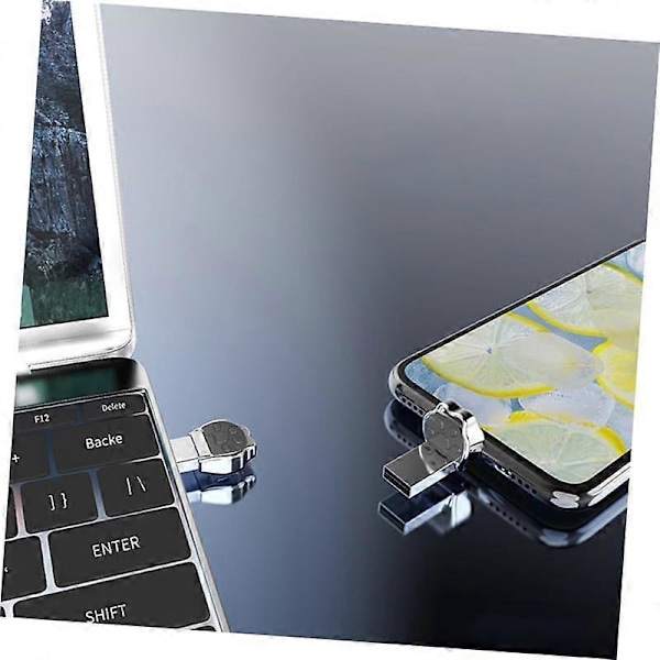 1 stk. U Disk mobiltelefon Metal driver reservekontorartikler højhastigheds 128g Backup U Disk Memory stick Memory Thumb U Disk dobbelt formål memory sticks til