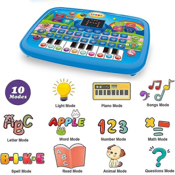 Barn over 3 år lærer nettbrett leseferdighet matematikk musikk opplysning leker Pink
