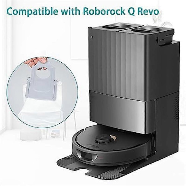 10 st Ersättningsdammsugarpåsar för Roborock Q Revo för Roborock P10 Robotdammsugare Sp