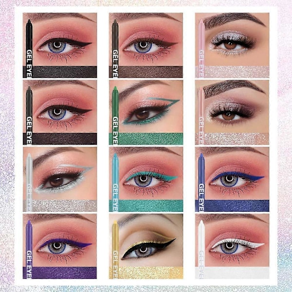 Silmäkynä Eyeliner Rajaus Kermanpehmeä Matta Viimeistely, Pitkäkestoinen Geelirajaus Tahriintumaton, Pitkäkestoinen Eläinkokeeton Silmämeikki Vedenkestävä Pitkäkestoinen