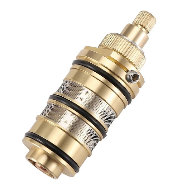 Brass Udskiftningstermostat, Brusermixerventil Stang Reparationskit Badeværelse Vandtemperaturregulering