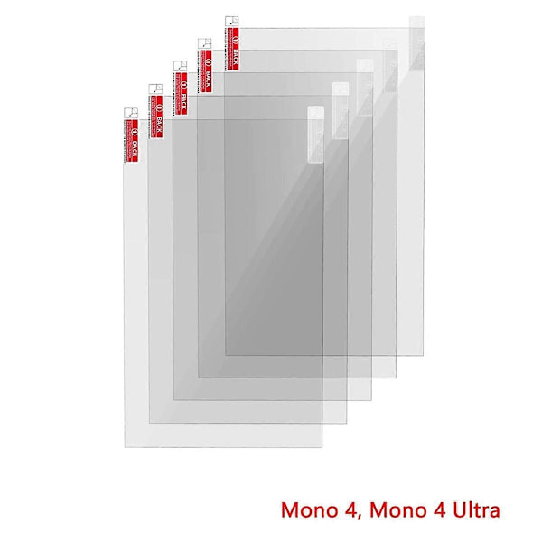 5 stk. skjermbeskytter for Photon Mono 4/Ultra, beskyttelsesfilm for skjerm for Photon Mono 4, Ultra Resin
