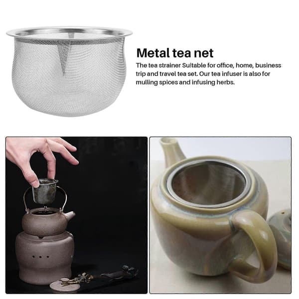 Metall husholdnings teblad sil tekanne filter, 70mm diameter