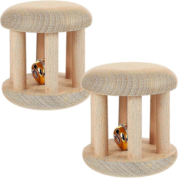2-pack Baby Träskallror Träskallror Rullande Leksaker Träskallror Amning Roliga Babyleksaker
