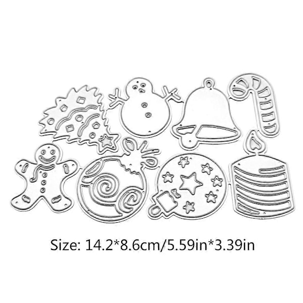 Sødt jule metal skærestykke til DIY scrapbooking dagbogsudsmykning
