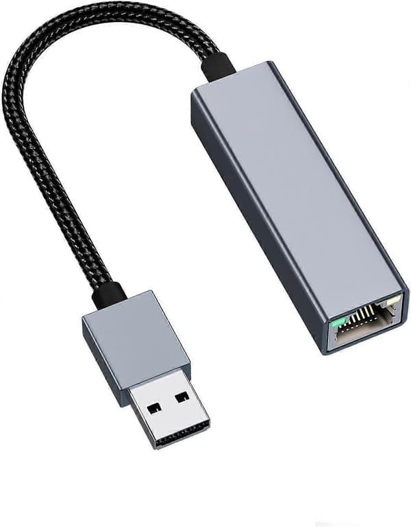 USB C til RJ45 Gigabit Ethernet-adapter, stabil kablet forbindelse, Plug and Play, aluminiumskabinet