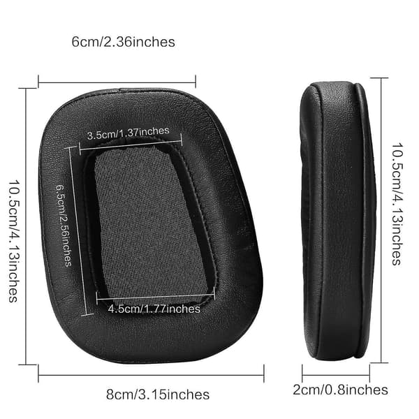 Erstatningsøreputer Kompatible med Logitech G933 G633 G533 Headset Øreputer Erstatning (1 Par)