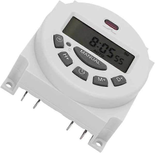 L701-12V Digital Programmerbar Tidsstyringskontakt LCD Elektronisk Timer Mikrocomputer Congener (6*6*3.2cm)