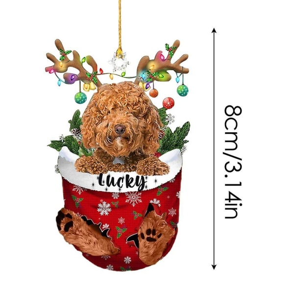 Akita joulukoristeen koiran joulukuusen koristeen hauska ystäville lahja Akita koiranpuun ripustukset koristeeksi lemmikkilahja ikkunalomalle style 3