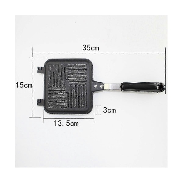 Sandwichbageplade, Toastbrød, Dobbelt-sidet Non-stick Belægning Fr...